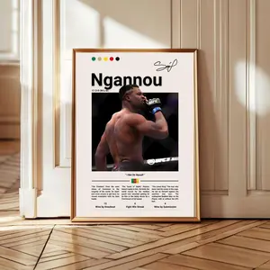 Francis Ngannou UFC Poster  MMA Wall Art, Fighter Print, Champion Gift ( Unframed - Print Only )
