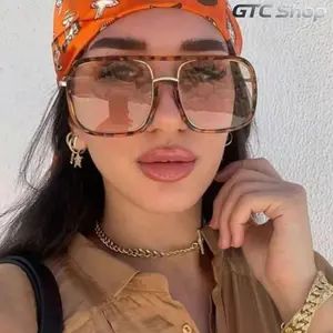 Unisex Street Style Tortoise Pattern Flat Top Frame Glasses, Trendy Casual Fashion Eyewear, All-Match Fashion Accessories for Everyday Wear and Outdoor Activities