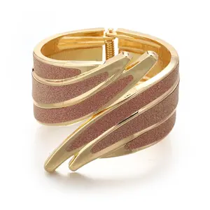 Angel wings spring open bracelet European and American punk metal exaggerated bracelet matte shiny jewelry