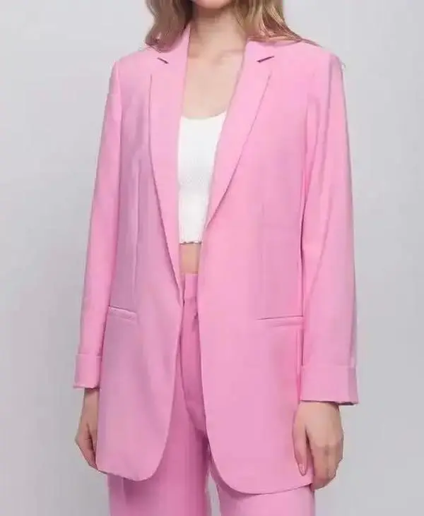 Women's Classic Blazer Jacket Go To Layering Outerwear Piece, Relaxed Fit Stylish Look Polished Detail Design, Refined Structure Contemporary Edge Sophisticated Silhouette, versatile piece