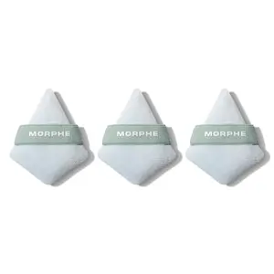 Morphe To The Point Mini Powder Puff Trio - Ultraprecision Setting with Diamond-Shaped Puffs for Undereye Application Morphe To The Point Mini Powder Puff Trio - Ultraprecision Setting with Diamond-Shaped Puffs for Undereye Application