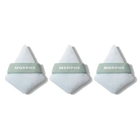 Morphe To The Point Mini Powder Puff Trio - Ultraprecision Setting with Diamond-Shaped Puffs for Undereye Application