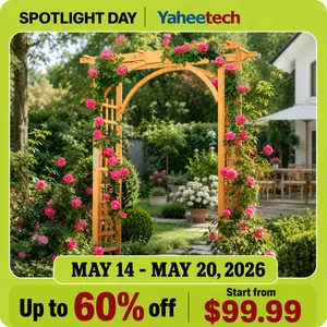 Yaheetech 85in Wooden Garden Trellis Horticulture Garden Arch Arbor for Climbing Planting Plant Stand in Garden Yard Outdoor, Brown summervibes