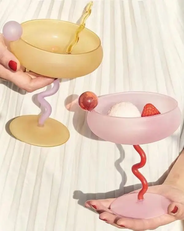 Jelly Bean Wine Glass - Whimsical Cocktail Coupe