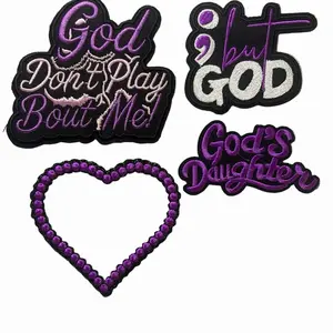 4-Piece "God Don’t Play Bout Me" Iron-On Patch Bundle