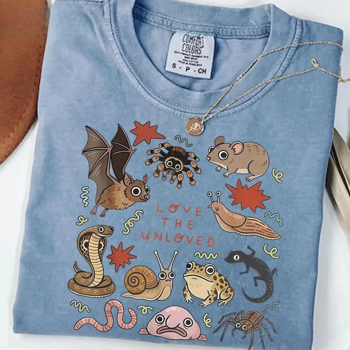 Love The Unloved Comfort Colors T-shirt, Cute Weird Animal Tee, Retro Entomology Shirt, Science Nerd Tee, Bug Lover Gift, Comfort Colors Graphic Tee, Casual Outfit, Vintage Wash Shirt, Comfortable Menswear & Womenswear Top, May25