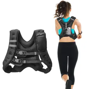【Summervibes】VEVOR Weighted Vest,  20 lbs Weight Vest with Reflective Stripe, Adjustable Buckle Body Weight Vest for Men Women, Workout Equipment for Strength Training, Running, Jogging, Fitness