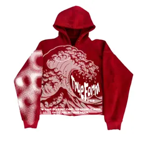 True Form Wave Graphic Zip Up Hoodie
