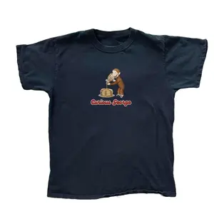 Curious George Monkey Baby Tee ,Y2k Tops, Woman Clothes Women's  Girl Baby Tee,Summer Outfit, Girl Baby Tee, Gift For Her, Outfits