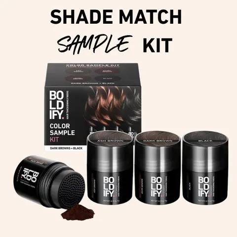 Boldify Hair Thickening Texture Powder Color Match Sample Kit (20g, Sodium Chloride, Gossypium Herbarium Powder) for Adults - 14 Shades Haircare Solution, Instant Application, Fine/Thinning Hair Fill, Fullness Delivery, Superior Best Value Formula