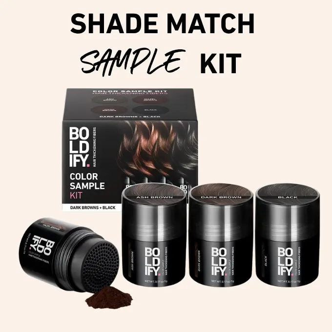 Boldify Hair Thickening Texture Powder Color Match Sample Kit for Adults - Haircare Solution to Fill Fine/Thinning Hair, Deliver Instant Fullness - Superior Formula, 14 Shades Discovery Kit