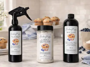 All-Purpose Cleaner, Mop Soap & Carpet Freshener Bundle – Cozy Aesthetic Whole Home Cleaning Set – Luxury, Bakery & Fresh Year-Round Scents – Multi-Surface Degreasing Spray, Floor Cleaner & Odor Eliminator