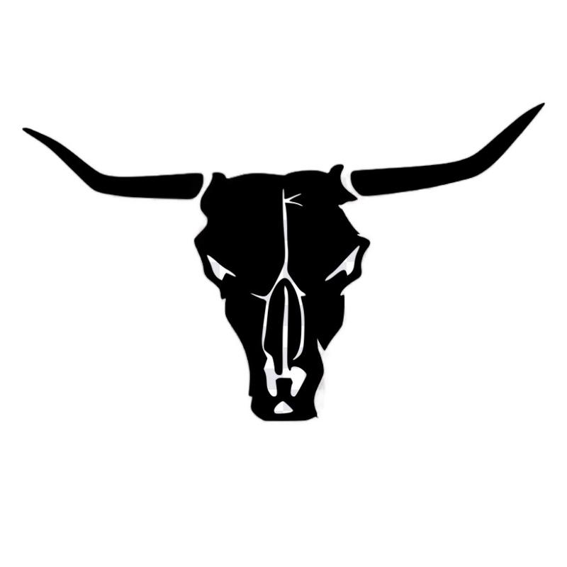 Bull skull car decal