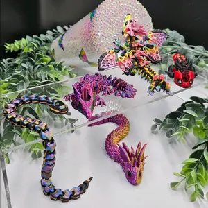 Dragons and friends Straw buddy 3D printed long Fit for most 16-40oz size straws Stylish Drinkware accessory