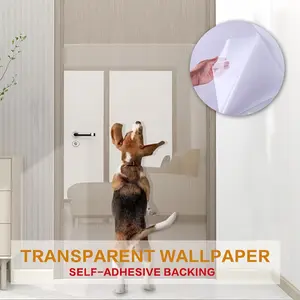 Transparent anti-scratch pads for cats and dogs, suitable for multiple surfaces; transparent for pet scratching, transparent protection for furniture and sofas in kitchen, living room and bedroom