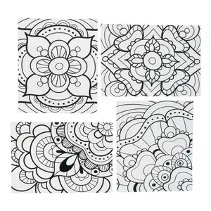 8 1/2" x 11" Color Your Own Fuzzy Cardstock Mandala Posters - 24 Pc.
