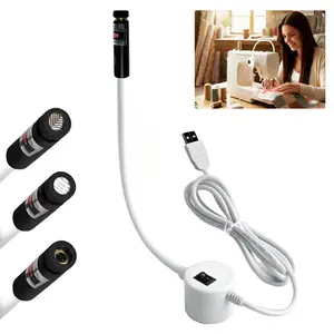 3-in-1 Magnetic Quilting Light for Sewing Machine – Red Laser Guide with Crosshair, Straight Line & Dot – Hands-Free Adjustable Sewing Laser for Straight Stitching, Quilting, Heat Press & Miter Saw