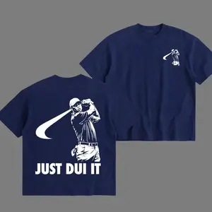 Tiger Woods Mugshot Just Dui It Shirt, Golf Tee, Novelty Graphic Shirt, Unisex Golfing Gift for Men and Women