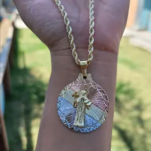 san benito or san judas Round Necklace san benito or san judas Round Necklace