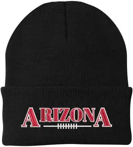 USA Football League City Embroidered Beanie National US Footballs Colors Game Day Winter Warm Watch Cap
