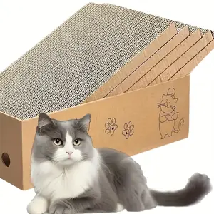 Large 5-Layer Corrugated Paper Cat Scratcher & Bed Combo, Durable Replaceable Design, High-Quality Scratch Texture, Indoor Use for Cats