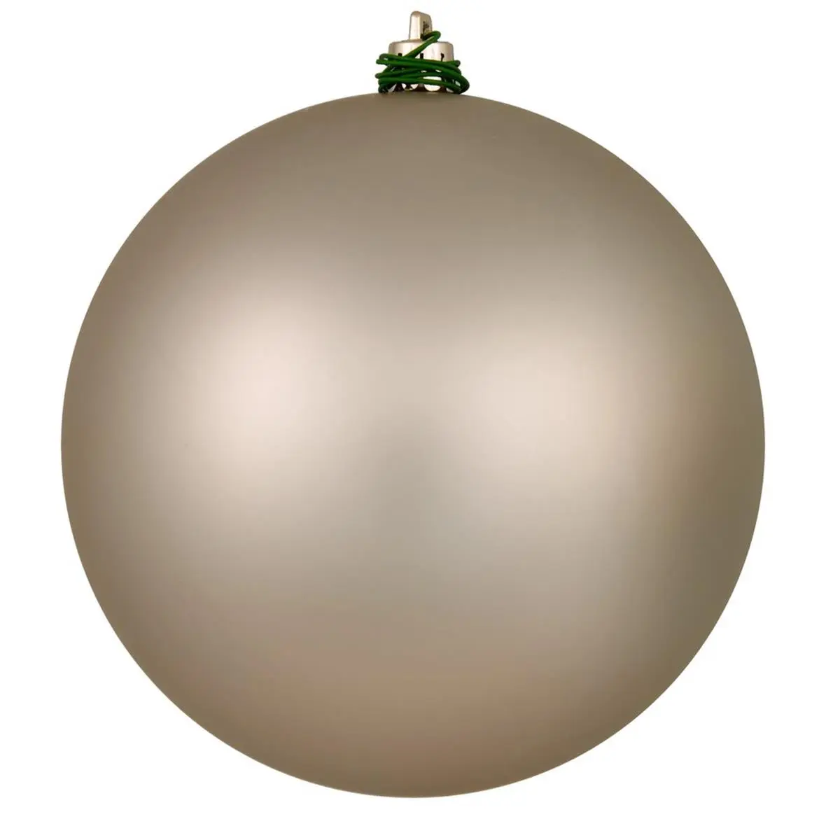 212 MAIN 3 in. Oat Matte Plastic Round Ball Ornaments - UV-Drilled, Light Hanging Holiday Home Supplies, Festive Decorations, Bag of 12