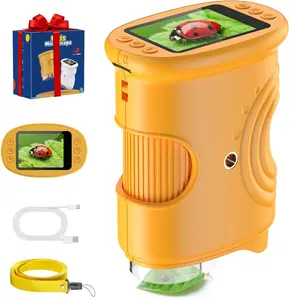 Summervibes 1000X Handheld Digital Microscope with 4K 2'' IPS Screen, USB-Powered Portable Microscope for Kids & Students, Educational Science Toy, Compact & Durable Christmas Gifts,STEM Toys Toddler Age 3-6 6-12