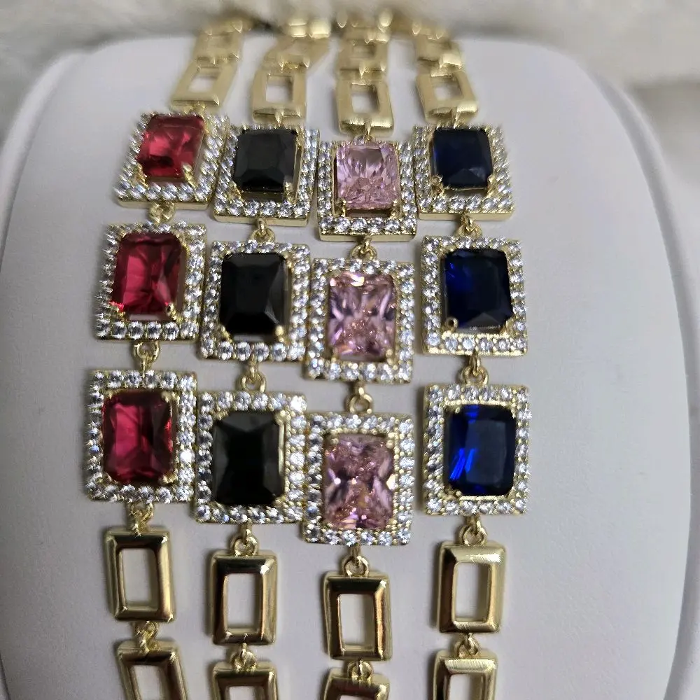 # 0086 Hermosas pulseras para damas oro laminado 14k Alta calidad