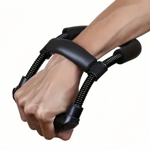 Adjustable Wrist Strengthener Grip Trainer Heavy-Duty Stainless Steel Forearm Hand Workout Equipment for Men Athletes Injury Recovery Portable Home Gym Fitness Tool Black