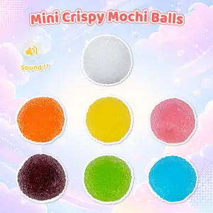 Pawtoto Mini Crystal Mochi Ball Squishy - Decompression Ball, Anxiety Squishies, Sensory Squeeze Crunchy Squishy, ADHD Fidgets Stress Relief Fidget Toy for Classic-Novelty Play #Summervibes