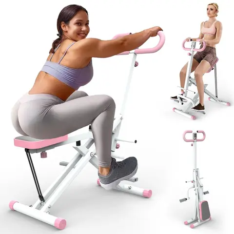 SAYGOGO Compact Foldable Squat Machine - Home Workout Equipment, 260lbs Capacity, 4 Resistance Bands, Adjustable Height & Size, Anti-Slip Surface, Functional Strength Training for Glutes Thighs Hips