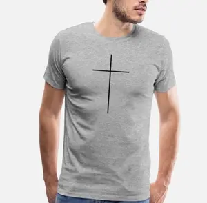 T-Shirt, Simple Black Cross Graphic Tee, Religious Gift for Men Women