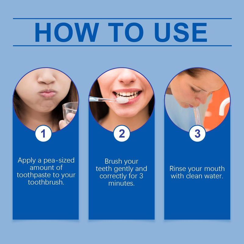 120g Natural Nanohydroxyapatite Toothpaste,Deep Cleaning, Cleansing & Fresh Breath,Protects Teeth, Confident Smile, Home Use OralCare Solution, Toothpaste Set