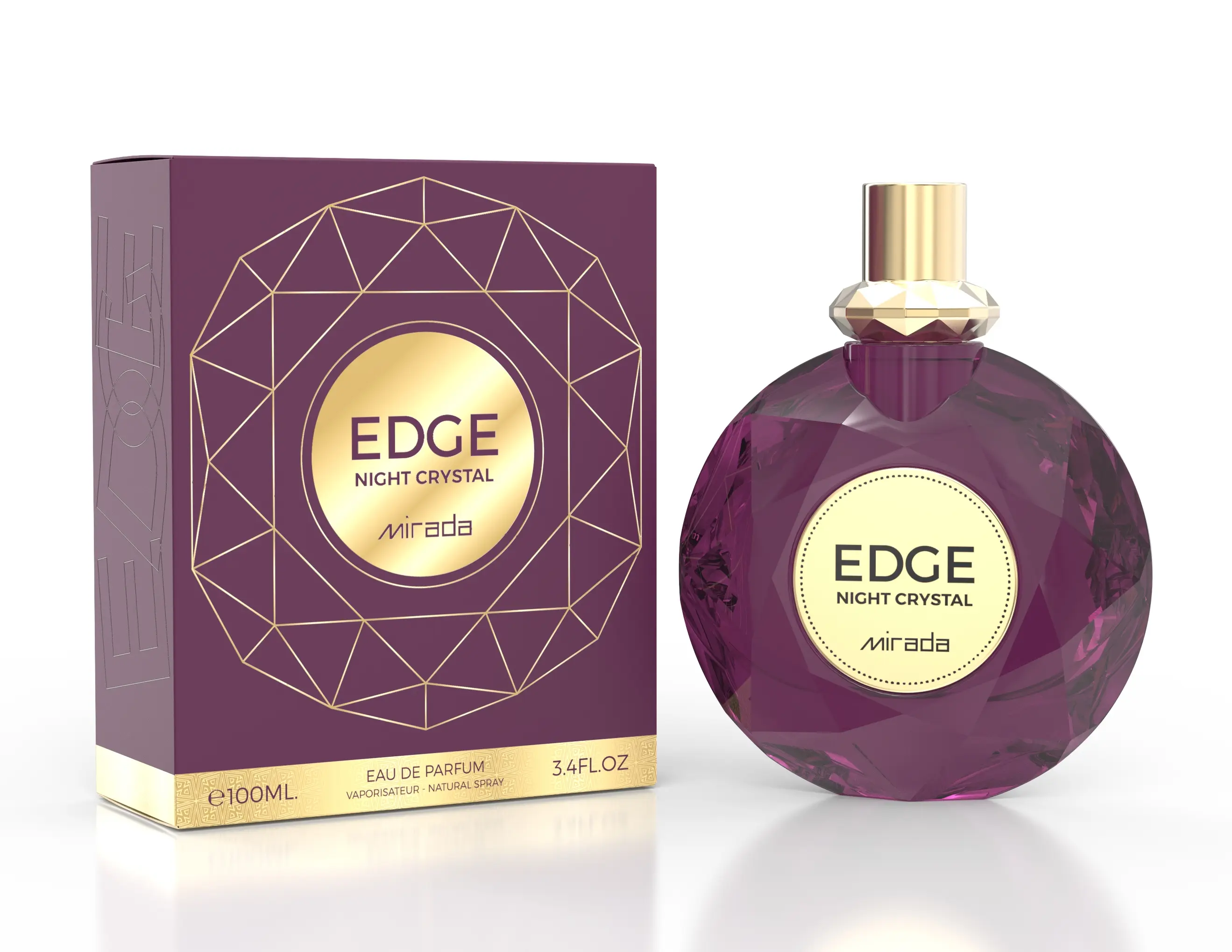Mirada Edge Night Crystal EDP for Women (3.4FL.OZ) - Bold Elegant Scent, Captivating Aroma, EDP Fragrance, Elegant Floral Notes, High Quality Formula, Bold Elegant Fragrance, Captivating Fragrance