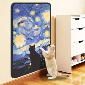 Self-Stick Cat Scratching Pad, Cute Plant Style, Durable Material, Indoor Sofa/window Sill, Wall, Multi-Cat Family Use, Holiday Theme