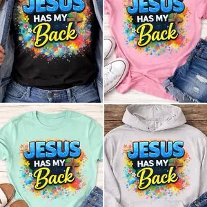 DTF Transfers “Jesus has my back” when you order 7 DTF Transfers you get 1 Free