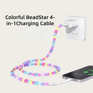 4 in 1 Charging Cable Fast Charging , USB C Cable 4-in-1 USB Multi Charging Cable with E-Mark Chip,Multiple iPhone Charger Cord for iPhone 17-12 Series/Pad/Android/Tablets More