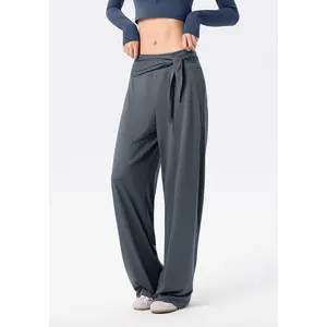 Hanging wide-leg pants Removable belt trousers Breathable versatile sports casual trousers