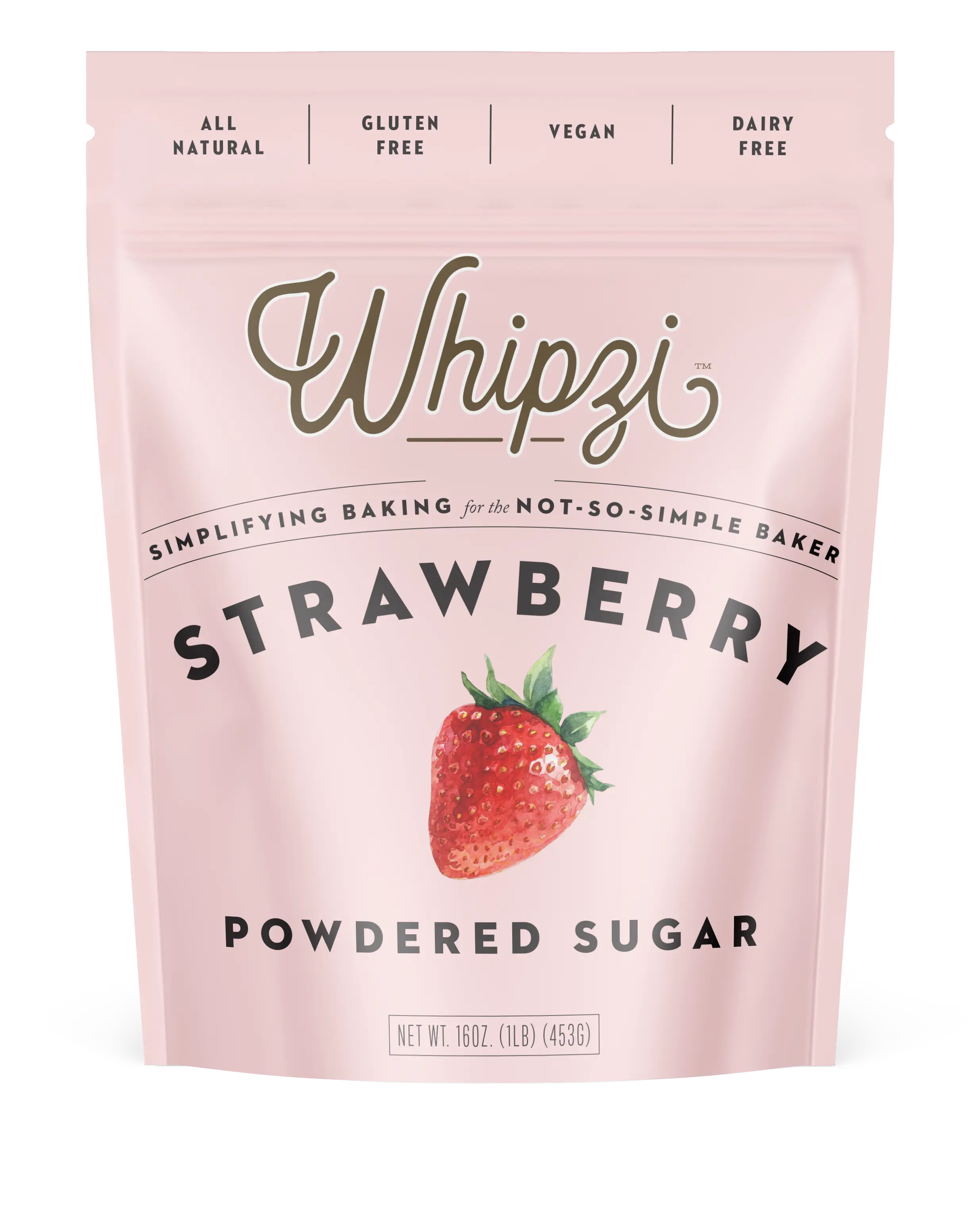 Whipzi® Strawberry Flavor Powdered Sugar Natural