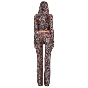 Trackpant Dark Leoplard Color, Buttery-soft fabric, Comfort stretchy waist, Lightweight logo Print