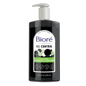Bioré Skincare Deep Pore Oil Control Charcoal Cleanser, Facial Wash for Dirt and Makeup Removal From Oily Skin, 6.77 Ounce Springtok