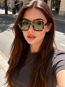 Unisex Y2K Fashion Glasses, Boho Style Plastic Frame, Decorative Lens, All-Season Streetwear Accessory, Perfect for Parties & Gifts