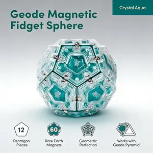 Spherical Geode Magnetic Fidget Spinner | Sensory Stress Relief Toy for Teens & Adults, Holiday Gift