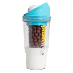 Portable Foldable Silicone Breakfast Cup with PP+PS Material Travel Bowl for Storage Ready-to-Eat Cereal Milk Cup Must-Have for Camping Office Commuting No Plate Required Breakfast Essential Drinkware