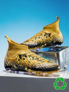 Men's Football Shoes for Match and Training, High-Top Long Studs Grass Cleats, Comfortable Lightweight Design, Professional Sports Shoes