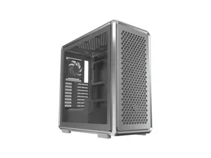 Cooler Master MasterFrame 600 Silver FreeForm FineMesh Airflow ATX Mid-Tower Case, Aluminum Frame, Magnetic Side Panels, Customizable Internal, 410mm GPU Max, 420mm AIO Max, Type C, Tempered Glass