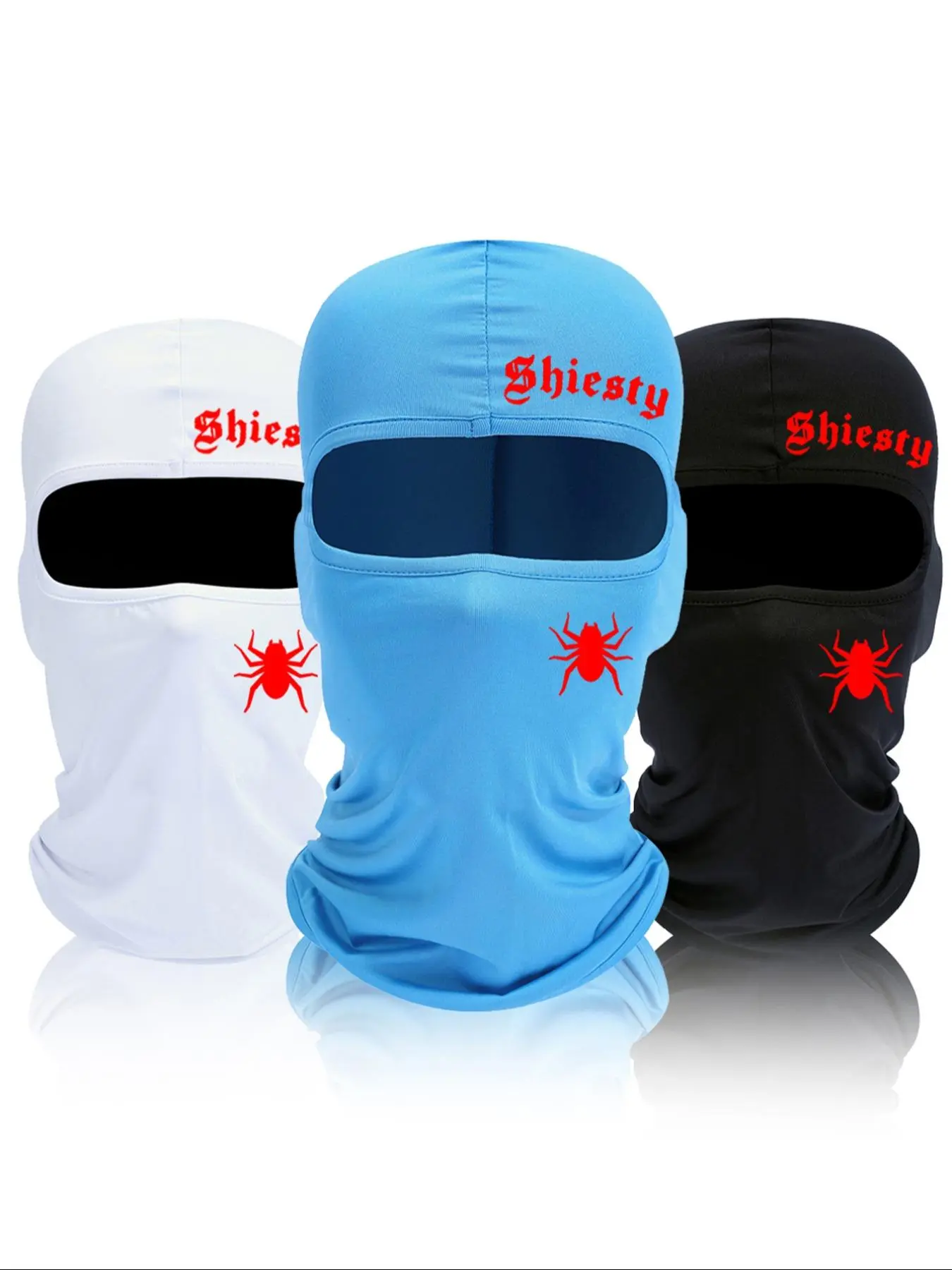 Spider Print Balaclava Face Mask, Breathable Sun Protection Neck Gaiter, Outdoor Cycling Face Cover for Men & Women
