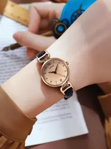 Vintage Exam Watch for Women, Student High Aesthetic Luxury British Style Small Dial Quartz Watch, Elegant Ladies' Wristwatch, Fashionable Wristwatch