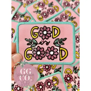 God Is Good Patch, Christian Hat Patch, Embroidered Patch, Trucker Hat Patch, Iron On, Trendy Hat Patch, Jesus Patch.