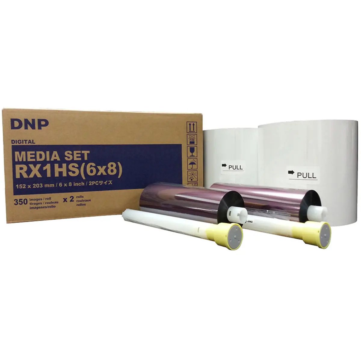 DNP Print Media for DS-RX1HS High Speed Dye Sub Printer - 6x8" 350 Prints Per Roll; 2 Rolls Per Case (700 Total Prints)
